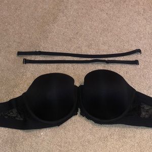 38B Strapless Black Push Up Bra